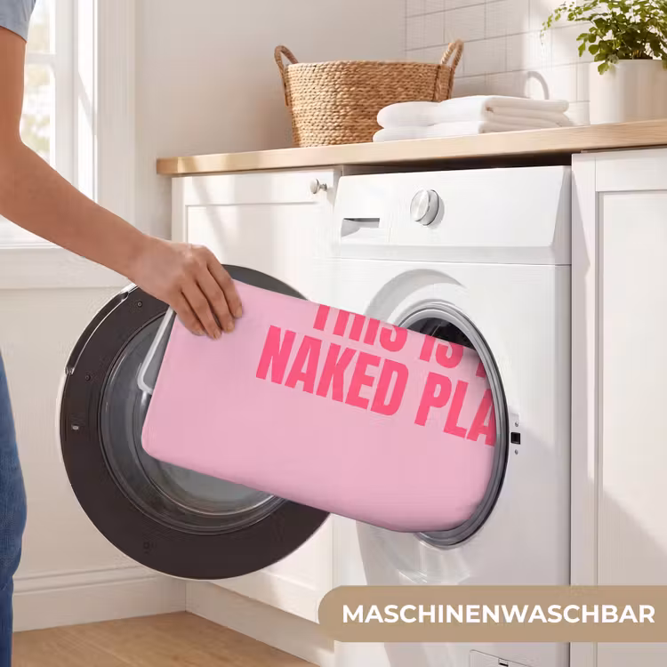 Tekst - Modern - Roze WCmat middel -USP_WasbaarDE