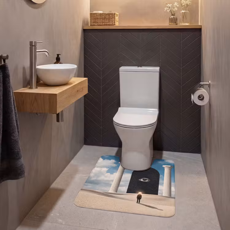 WC Vorleger - Traum – Wüste – Auge - Droom - Woestijn - Oog WCmat U-uitsnede middel