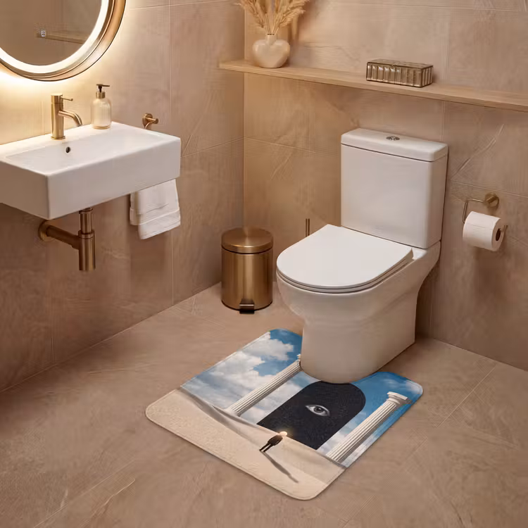 WC Vorleger - Traum – Wüste – Auge - Droom - Woestijn - Oog WCmat U-uitsnede middel