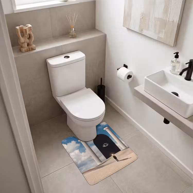 WC Vorleger - Traum – Wüste – Auge - Droom - Woestijn - Oog WCmat U-uitsnede middel