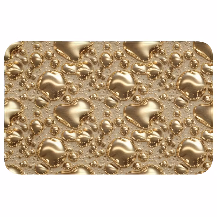 Druppels - Organisch - Goud WCmat middel 1009 -3d