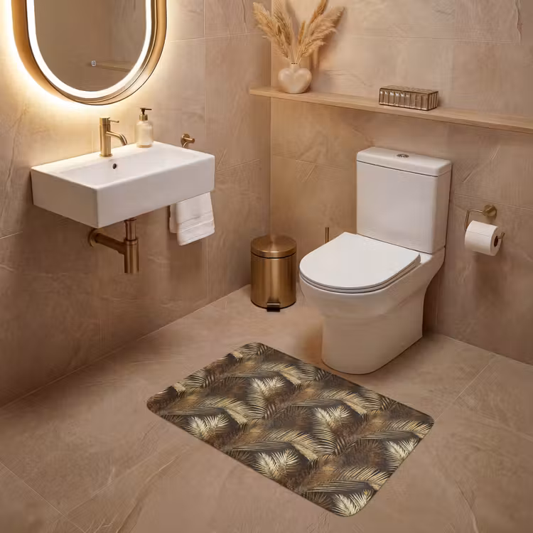 Tropisch - Bladeren - Goud WCmat middel 1009 -sfeer3