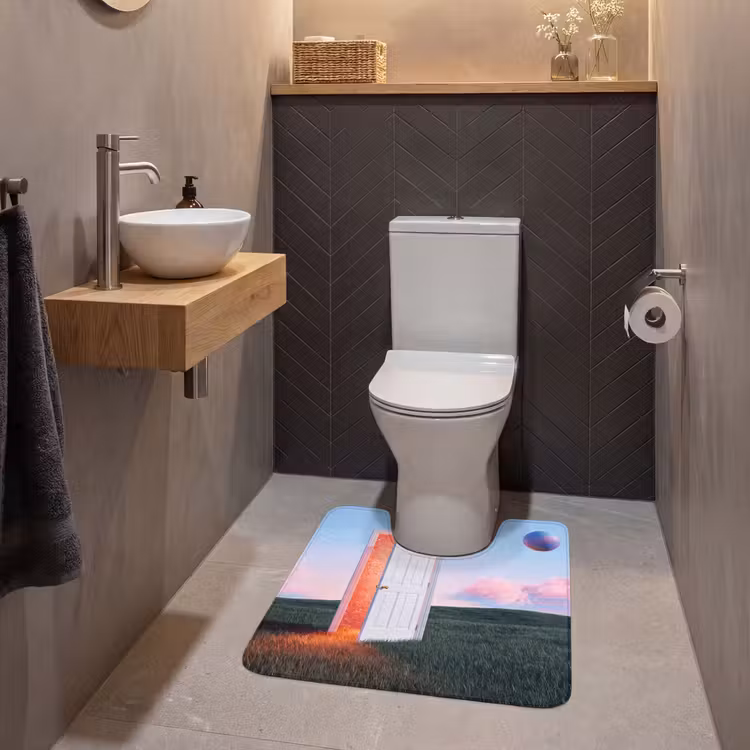 WC Vorleger - Tür – Fantasie – Raum - Deur - Fantasie - Ruimte WCmat U-uitsnede middel