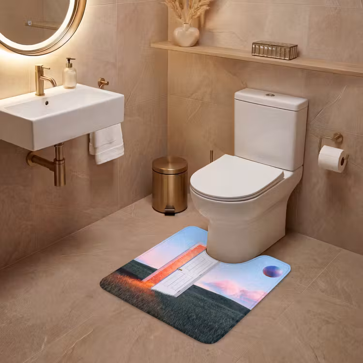 WC Vorleger - Tür – Fantasie – Raum - Deur - Fantasie - Ruimte WCmat U-uitsnede middel