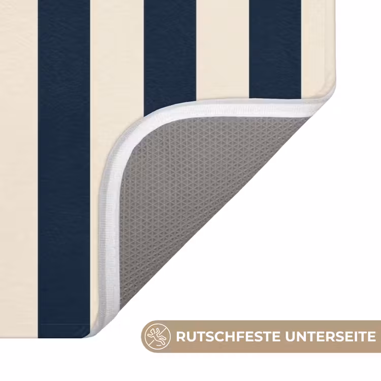 Verticale strepen - Blauw - Crème WCmat middel 1009 -USP_AntislipDE