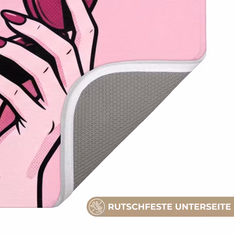Vintage - Vrouw - Roze WCmat middel -USP_AntislipDE