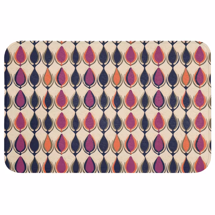 Vintage - Retro - Kleurrijk WCmat middel 1009 -3d