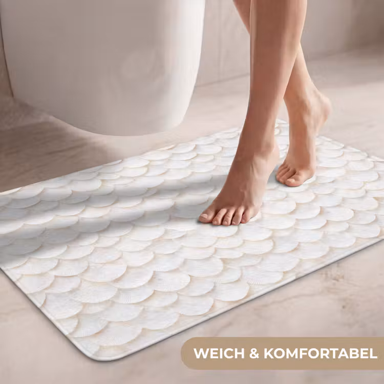 Schubben - Wit - Elegant WCmat middel 1009 -USP_ZachtDE