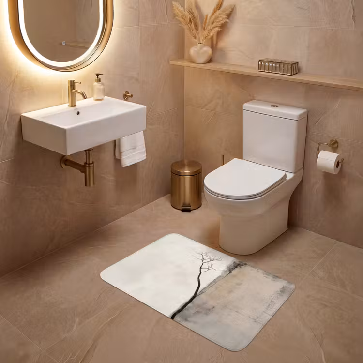 Wabi sabi - Plant - Beige WCmat middel -sfeer3
