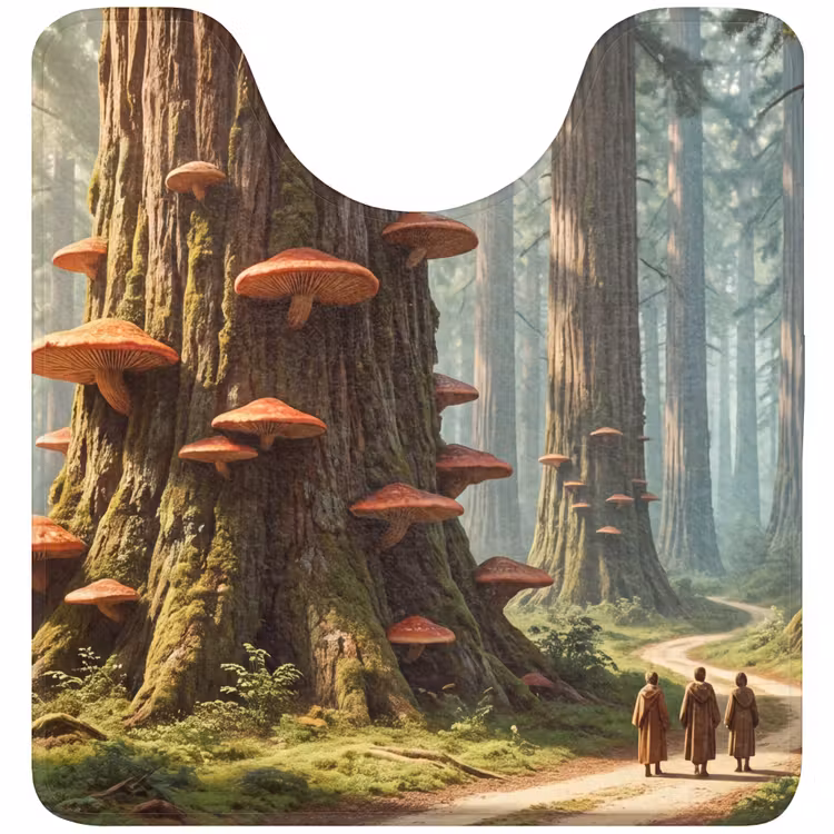 WC Vorleger - Wald – Bäume – Natur - Bos - Bomen - Natuur WCmat U-uitsnede middel