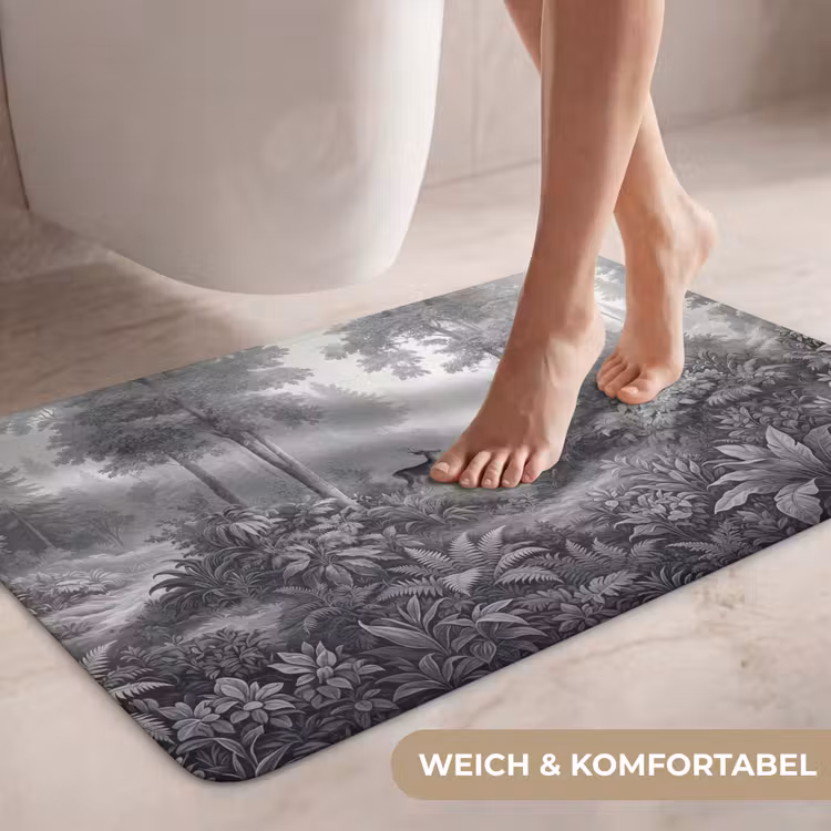 Bos - Hert - Zwart - Wit WCmat middel -USP_ZachtDE