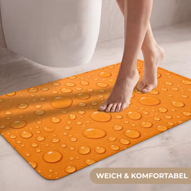 Water - Druppels - Oranje WCmat middel -USP_ZachtDE