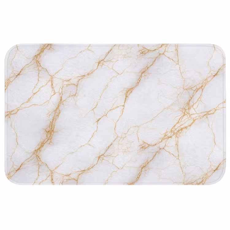 Wit - Goud - Marmer - Aders WCmat middel 1009 -3d