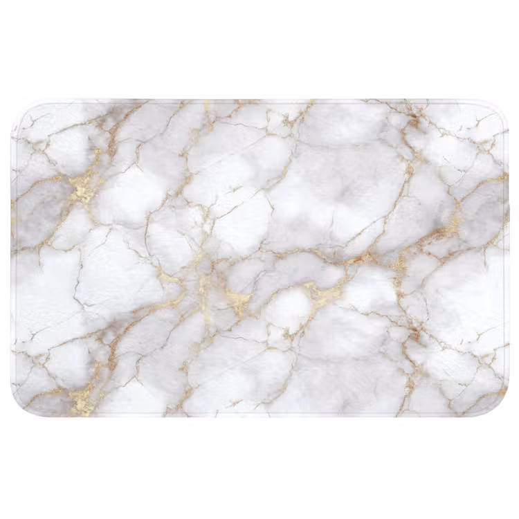 Wit - Goud - Marmer - Grijs WCmat middel 1009 -3d