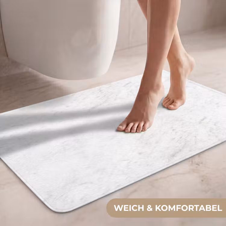Wit - Marmer - Grijze aders WCmat middel 1009 -USP_ZachtDE