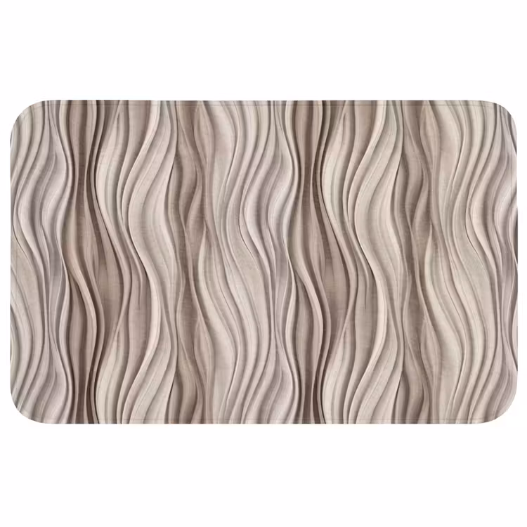 Golven - 3D - Crème WCmat middel 1009 -3d