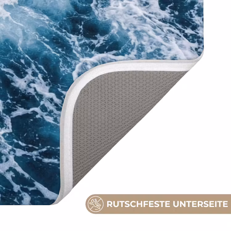 Golven - Oceaan - Blauw WCmat middel -USP_AntislipDE