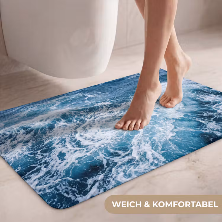 Golven - Oceaan - Blauw WCmat middel -USP_ZachtDE