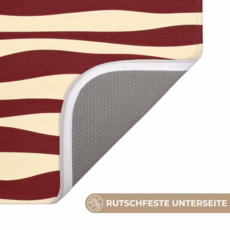Golven - Rood - Patroon - Crème WCmat middel 1009 -USP_AntislipDE