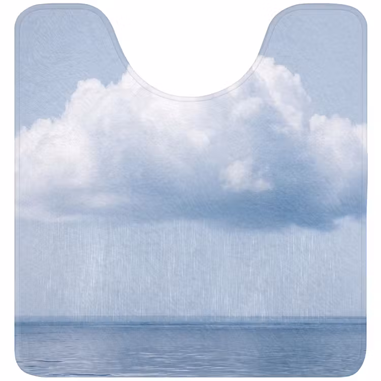 WC Vorleger - Wolke – Regen – Natur - Wolk - Regen - Natuur WCmat U-uitsnede middel