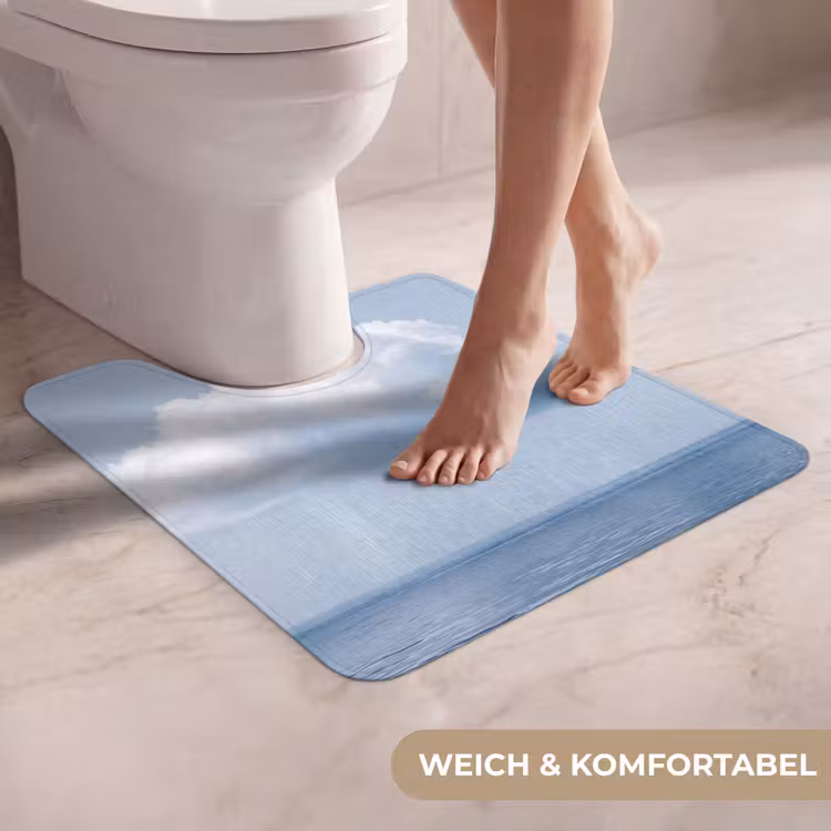 WC Vorleger - Wolke – Regen – Natur - Wolk - Regen - Natuur WCmat U-uitsnede middel