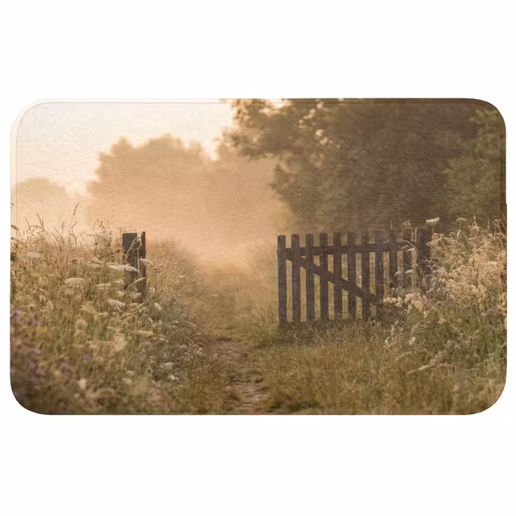 Hek - Natuur - Mist - Veld WCmat middel -3d
