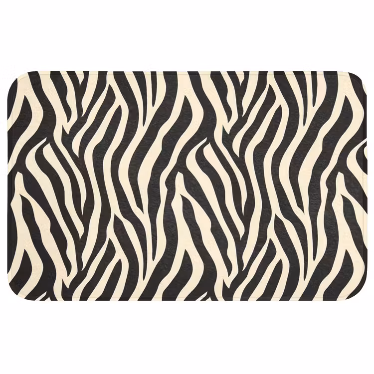 Zebra - Print - Klassiek - Zwart WCmat middel 1009 -3d