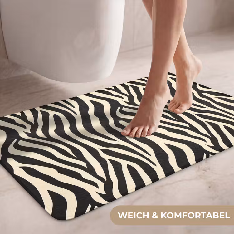 Zebra - Print - Klassiek - Zwart WCmat middel 1009 -USP_ZachtDE