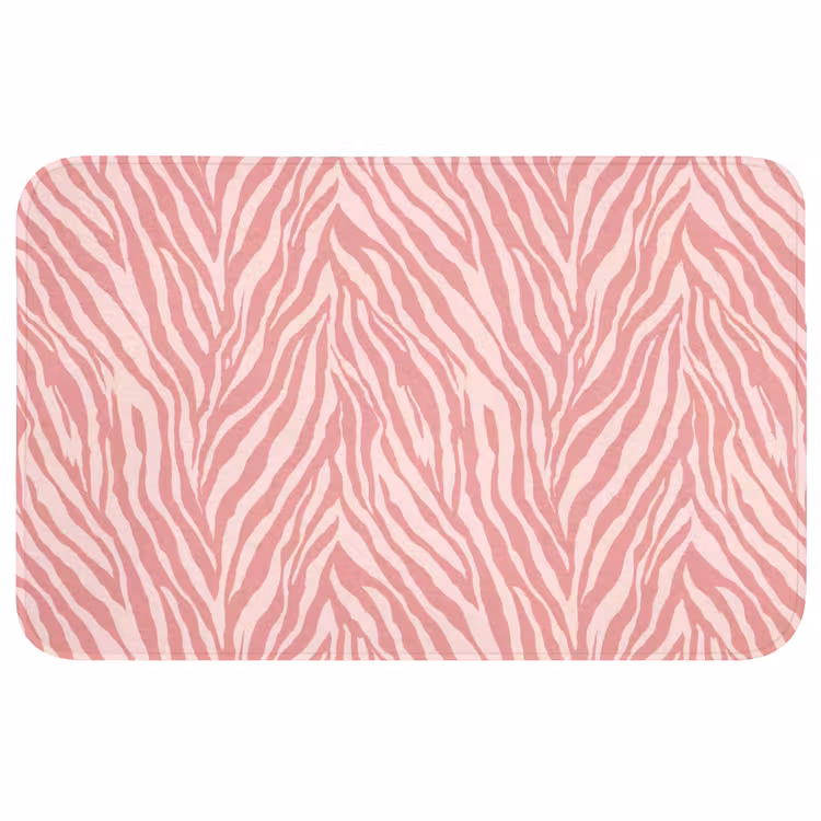 Zebra - Print - Roze WCmat middel 1009 -3d