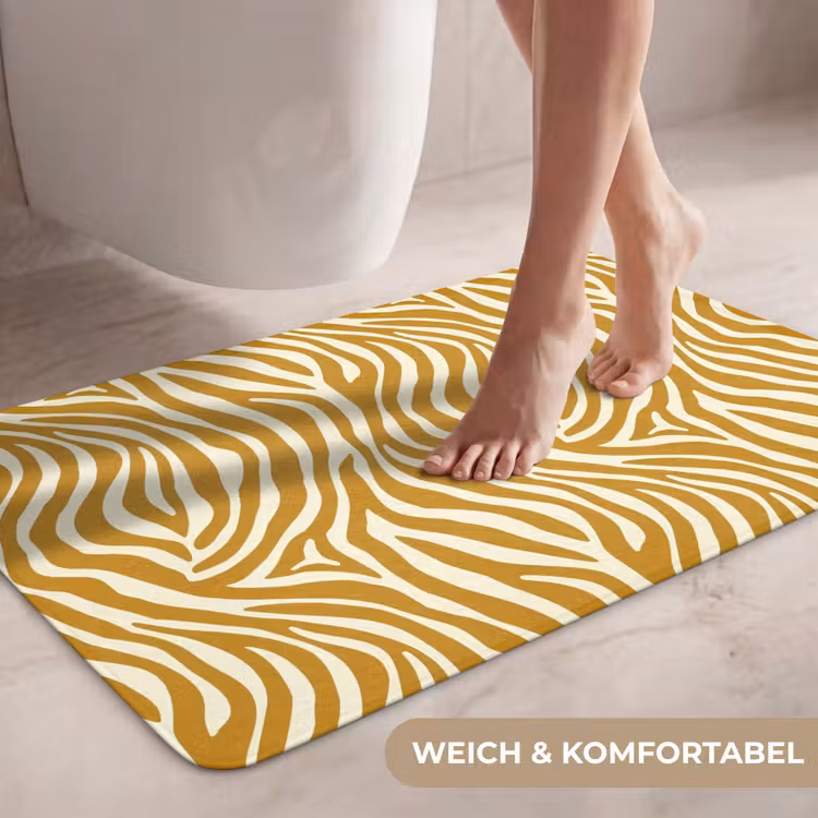 Zebra - Klassiek - Oker - Geel WCmat middel 1009 -USP_ZachtDE