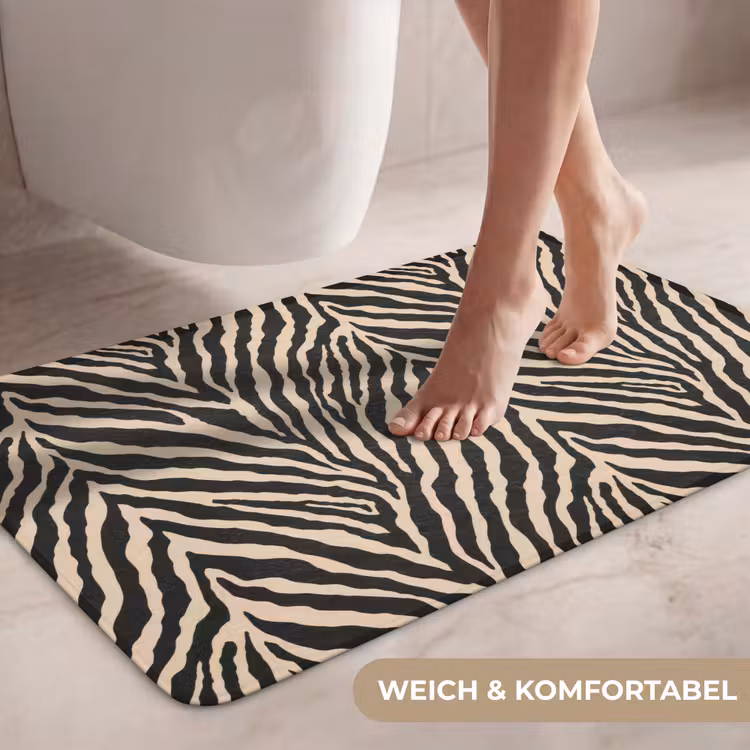 Zebra - Klassiek - Zwart WCmat middel 1009 -USP_ZachtDE
