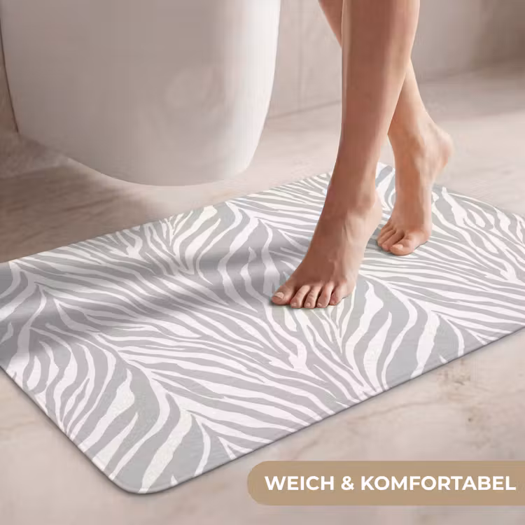 Zebra - Motief - Grijs WCmat middel 1009 -USP_ZachtDE