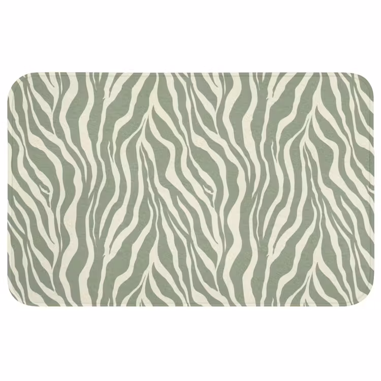 Zebra - Motief - Groen WCmat middel 1009 -3d