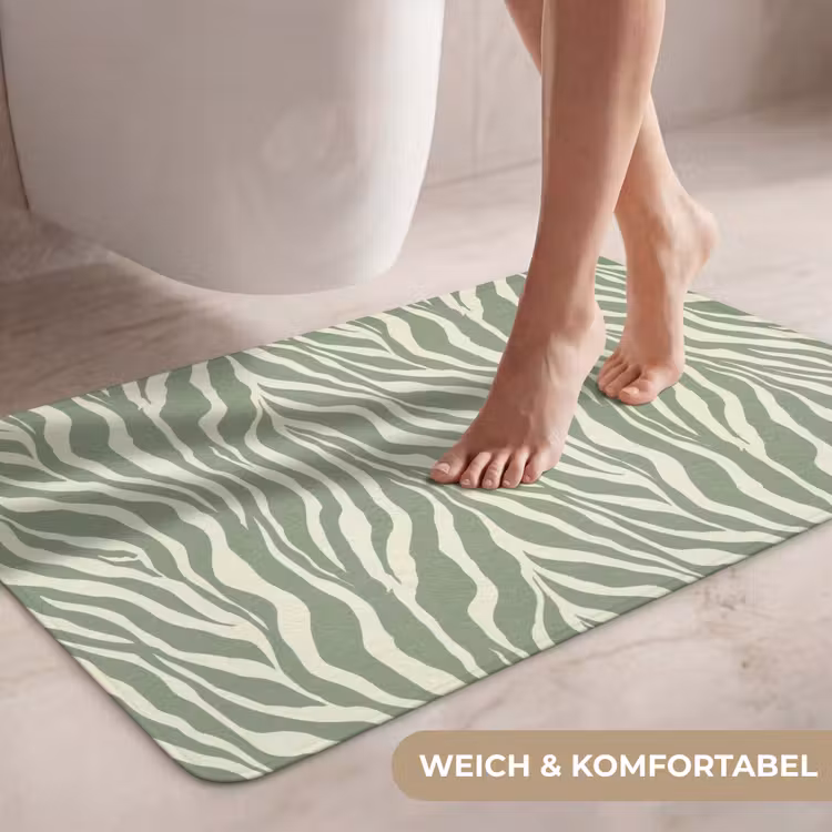 Zebra - Motief - Groen WCmat middel 1009 -USP_ZachtDE