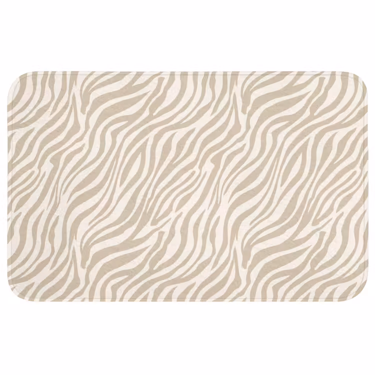Zebra - Patroon - Beige WCmat middel 1009 -3d