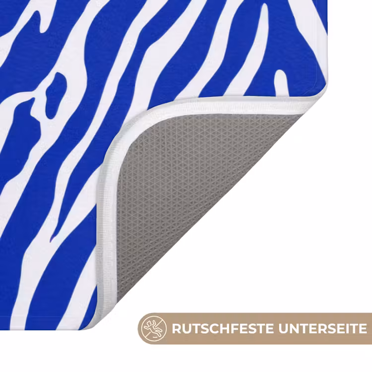 Zebra - Patroon - Kobalt - Blauw WCmat middel 1009 -USP_AntislipDE