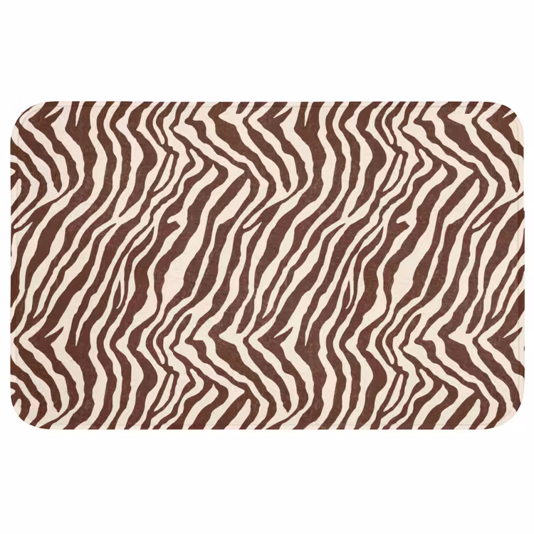Zebra - Patroon - Zwart - Wit WCmat middel 1009 -3d