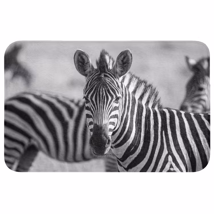 Zebra's - Zwart - Wit WCmat middel -3d