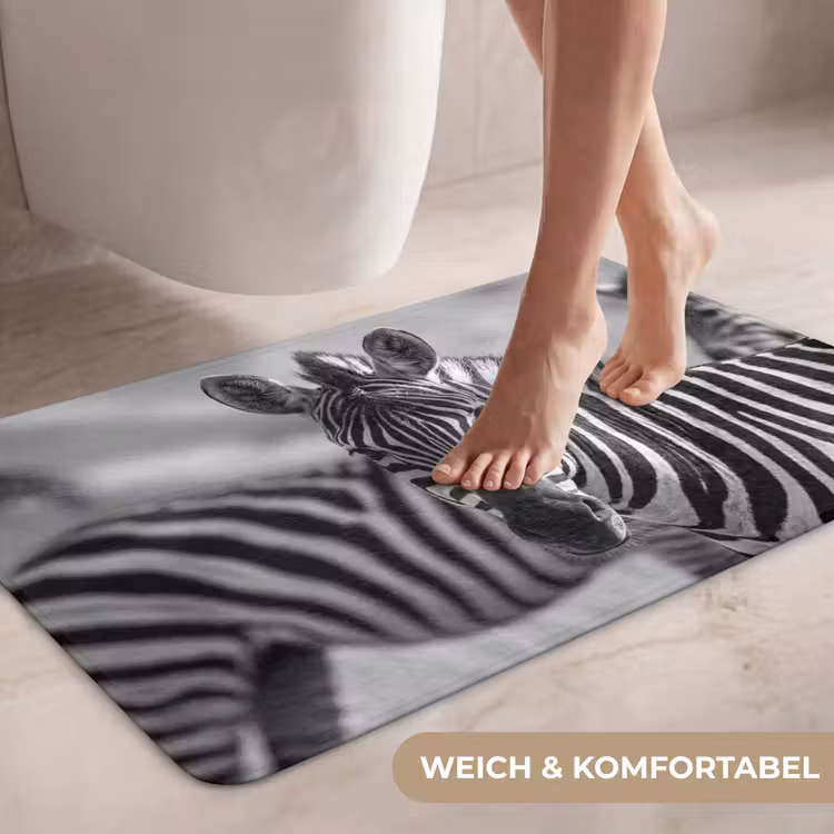 Zebra's - Zwart - Wit WCmat middel -USP_ZachtDE