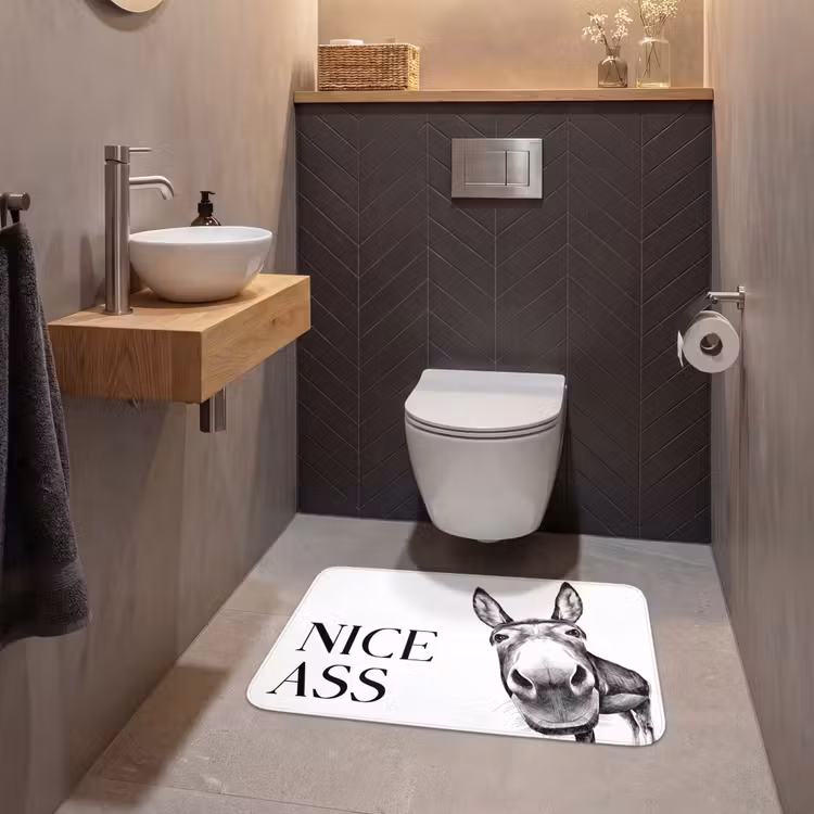 Quote - Ezel - Dieren - Nice ass - Spreuken WCmat middel -sfeer2