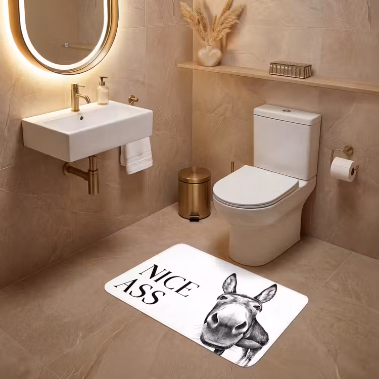 Quote - Ezel - Dieren - Nice ass - Spreuken WCmat middel -sfeer3