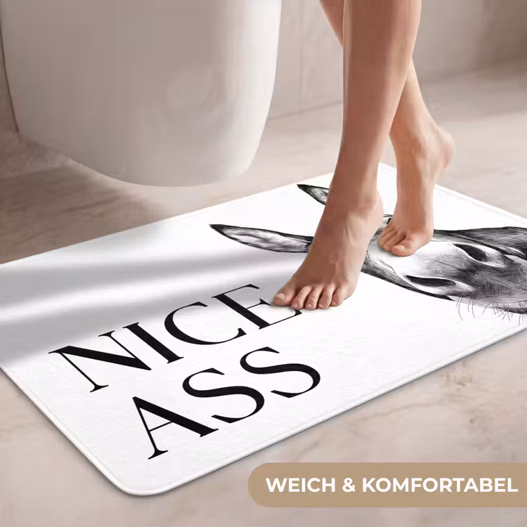 Quote - Ezel - Dieren - Nice ass - Spreuken WCmat middel -USP_ZachtDE