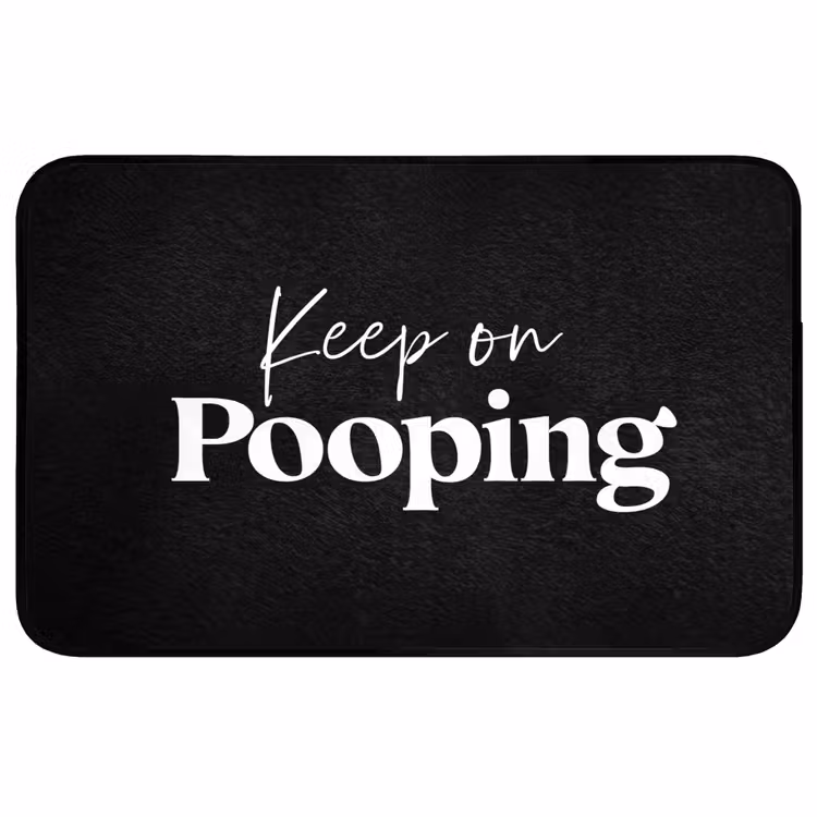 Quote - Keep on pooping - Zwart - Spreuken WCmat middel -3d