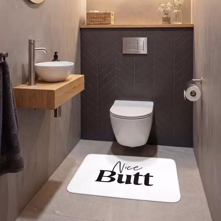 Quote - Nice butt - Wit - Spreuken WCmat middel -sfeer2