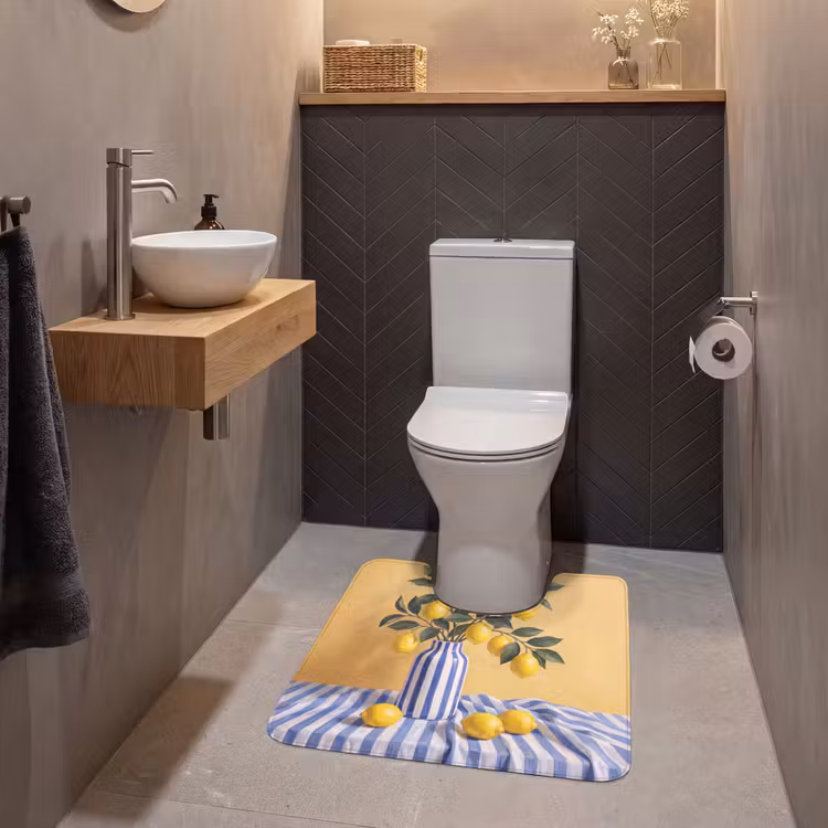 WC Vorleger - Zitrone – Stillleben – Modern - Citroen - Stilleven - Modern WCmat U-uitsnede middel