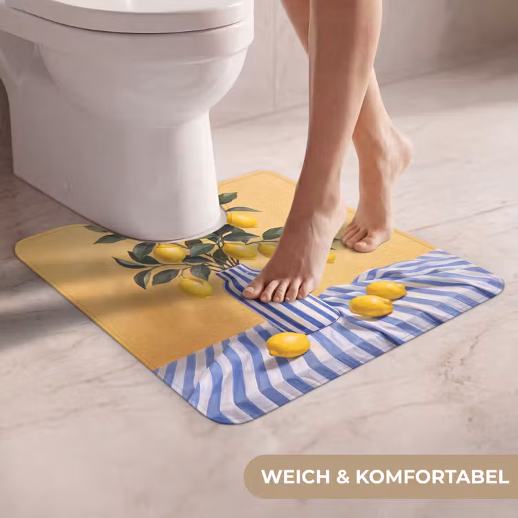 WC Vorleger - Zitrone – Stillleben – Modern - Citroen - Stilleven - Modern WCmat U-uitsnede middel
