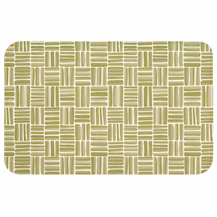 Vlecht - Patroon - Groen WCmat middel 1009 -3d