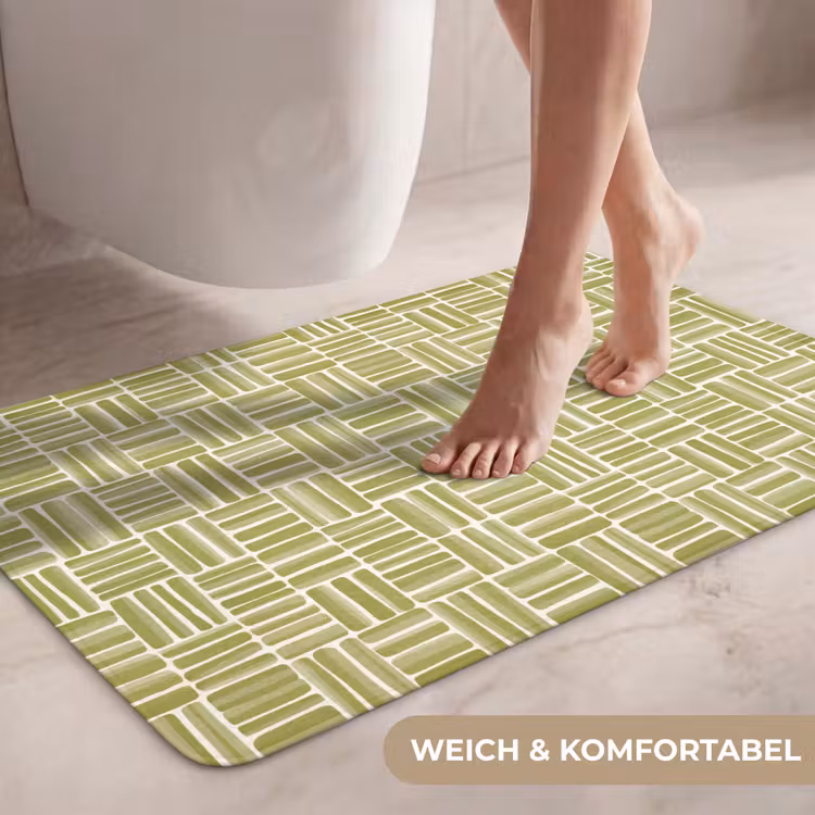 Vlecht - Patroon - Groen WCmat middel 1009 -USP_ZachtDE