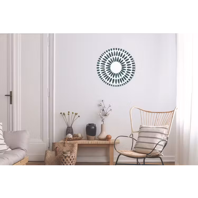 Abstract - Cirkel - Patroon - Modern - Groen Wandcirkel aluminium klein -woonkamer