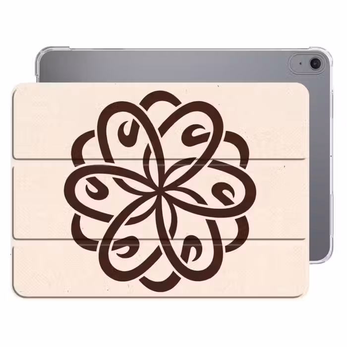 iPad-Hülle - Muster – Knopf – Abstrakt – Modern – Braun
